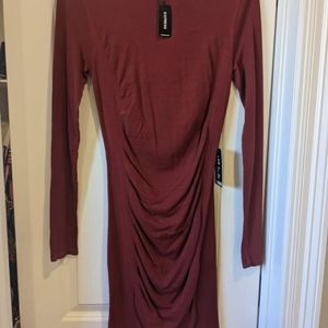 Express Burgundy sweater dress size small